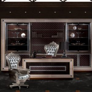 luxury-office-desk-rectangular-log-brown-varnished-white-stained-wooden-elegant-table-silver-soft-chair-black-modern-lamp-big-cupboard-1024x729